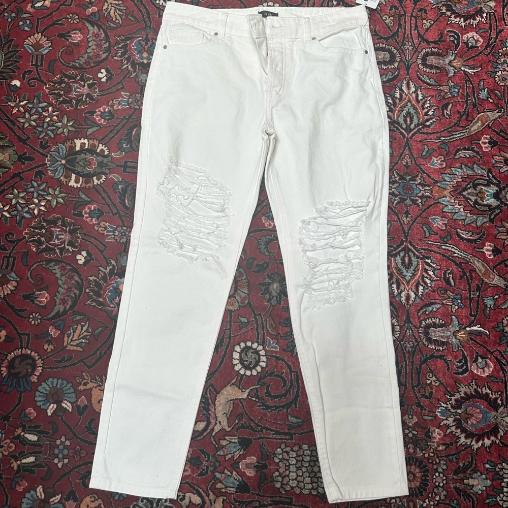 AFRM ripped white jeans!!